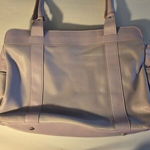 LOFT Purple Tote Bag Elegant Structured Design